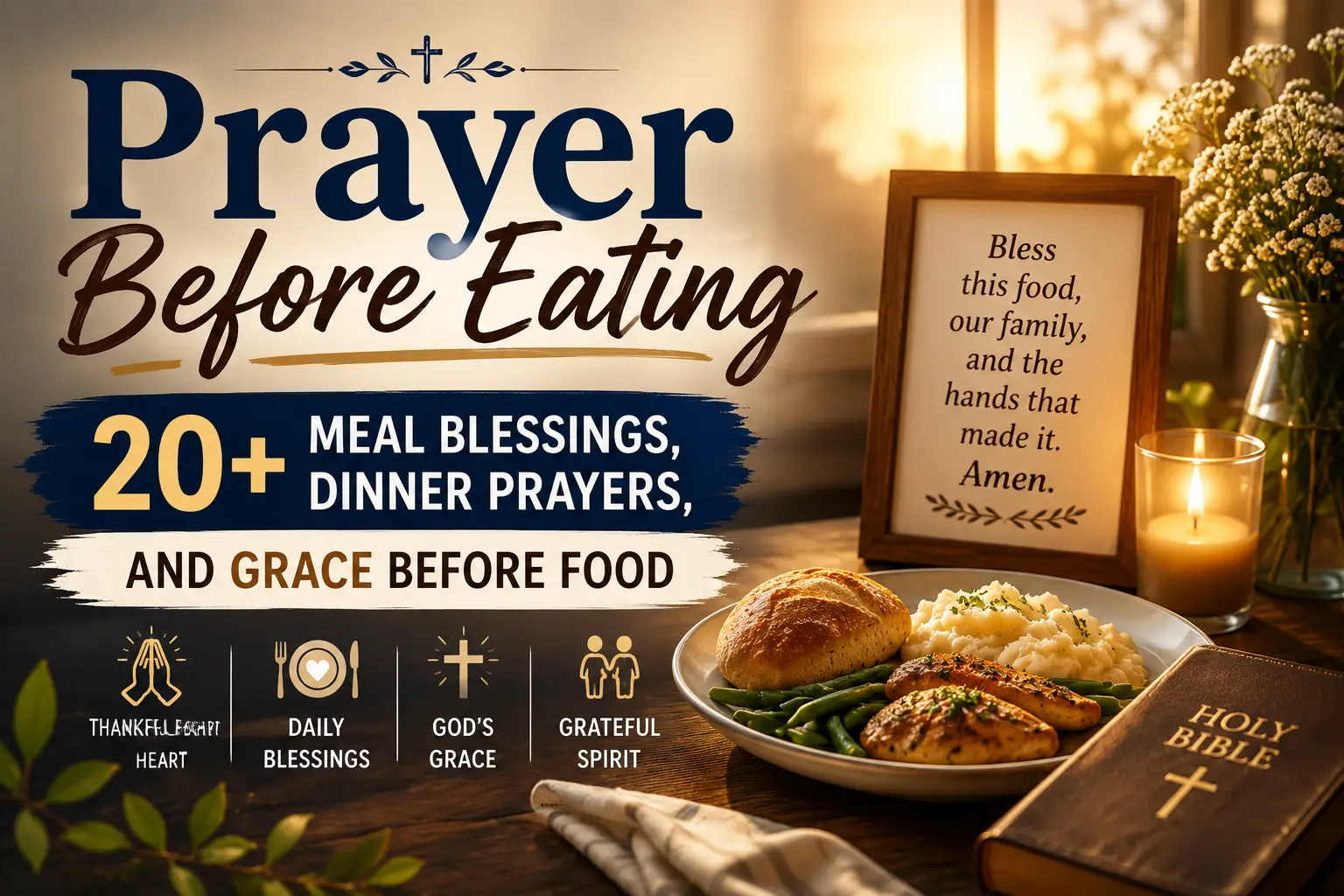 Prayer Before Eating: 20+ Meal Blessings, Dinner Prayers, and Grace Before Food
