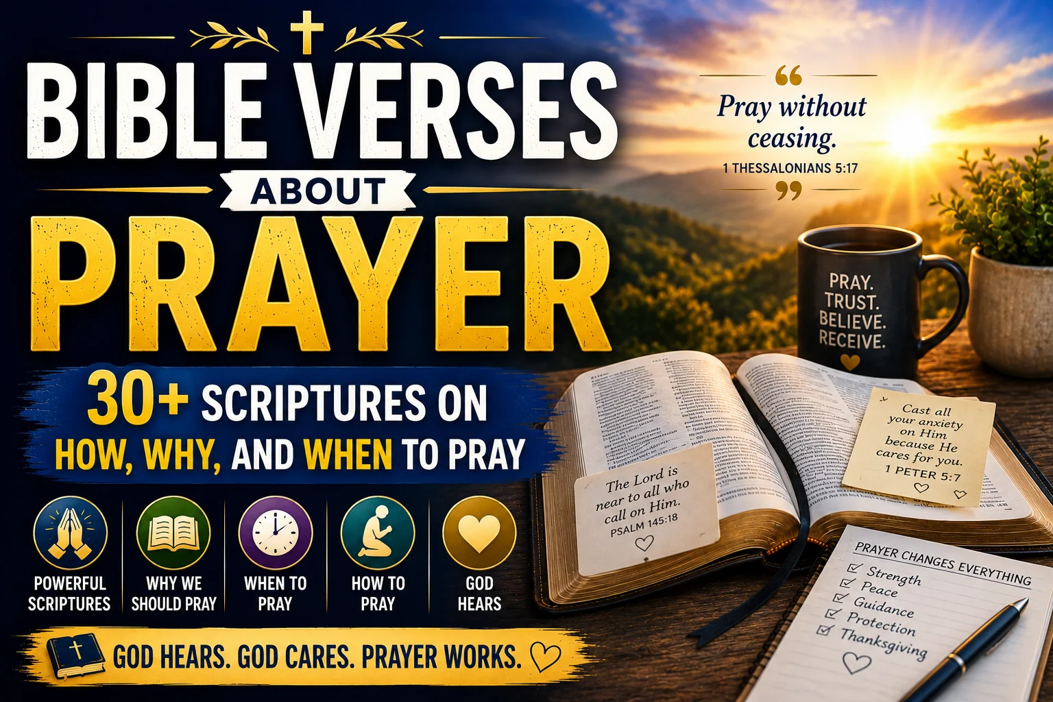 Bible Verses About Prayer: 30+ Scriptures on How, Why, and When to Pray