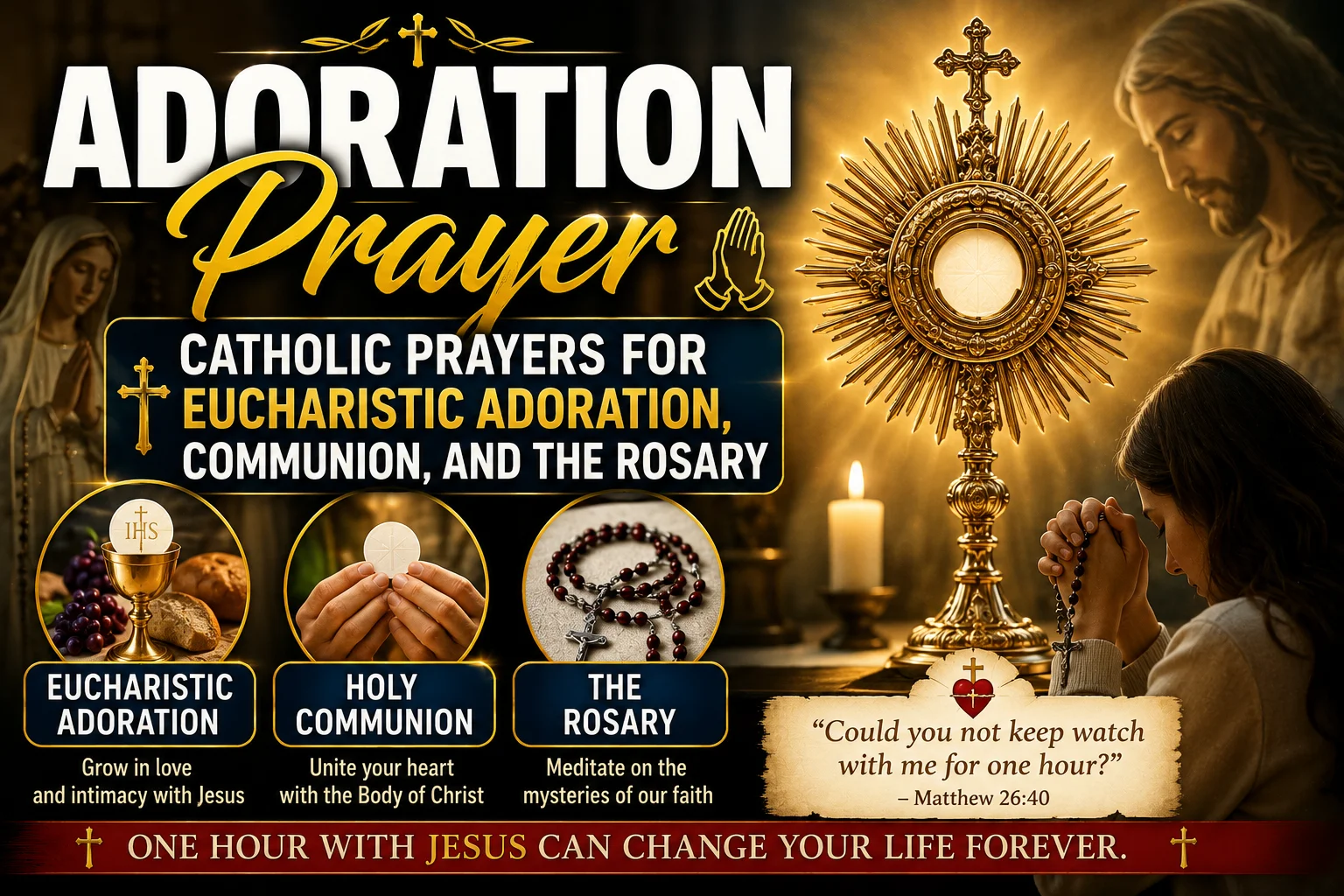 Adoration Prayer: Catholic Prayers for Eucharistic Adoration, Communion, and the Rosary